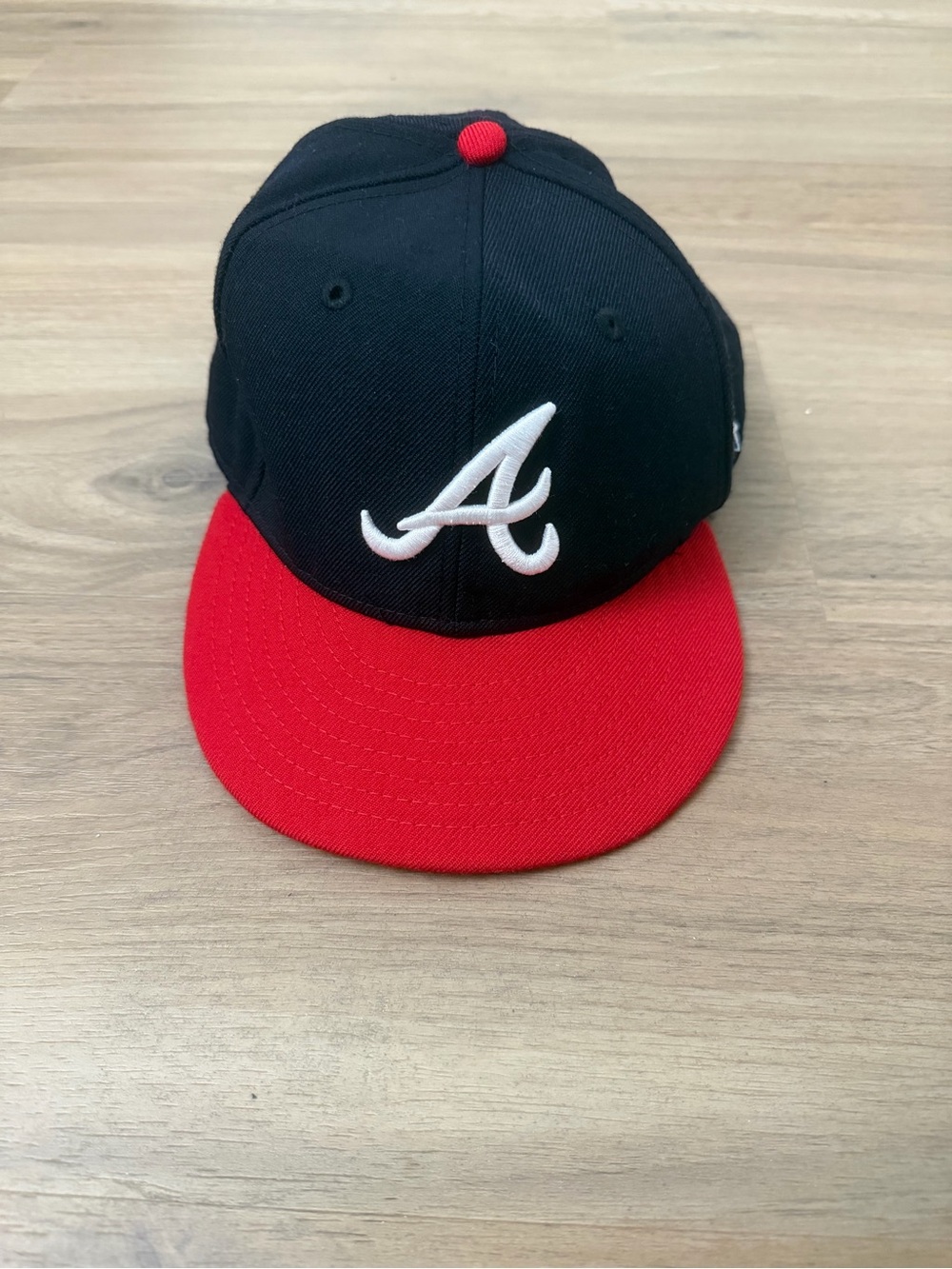 9fifty Black and Red Baseball Cap with White 'A' Logo